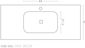 encimera un seno oval